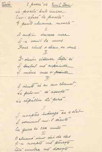 Manuscris Emil Isac