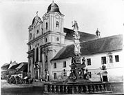 Biserica Piariştilor (strada Universităţii). Fotografie de la sfârşitul secolului 19.