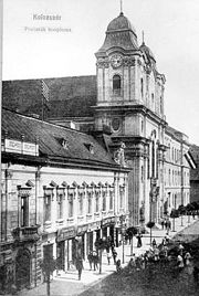 Biserica Piariştilor (strada Universităţii). Fotografie de la sfârşitul secolului 19.