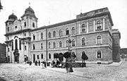 Biserica Piariştilor (strada Universităţii). Fotografie din anul 1903.